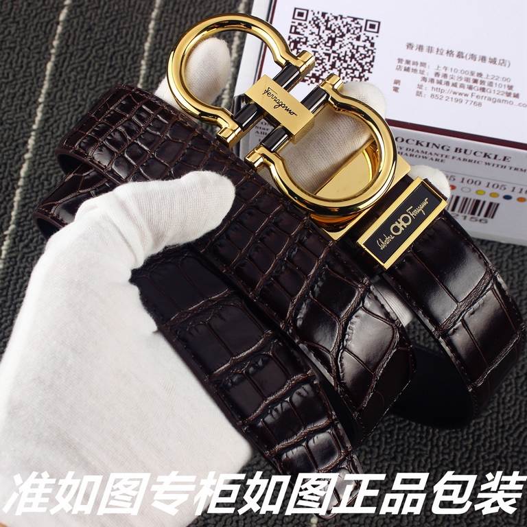 Product name Filagree wood   crocodile pattern   Model please recognize as shown in the counter packaging, complimentary hole punch Materials  100% first layer cowhide, guaranteed genuine leather. 24k pure steel buckle  