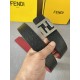 Fendi cowhide head layer ostrich grain, texture bumpy pores clear, burgundy calf leather head layer fine grain bottom, with counter boutique steel buckle, 4.0cm support NFC