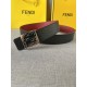 Fendi cowhide head layer ostrich grain, texture bumpy pores clear, burgundy calf leather head layer fine grain bottom, with counter boutique steel buckle, 4.0cm support NFC