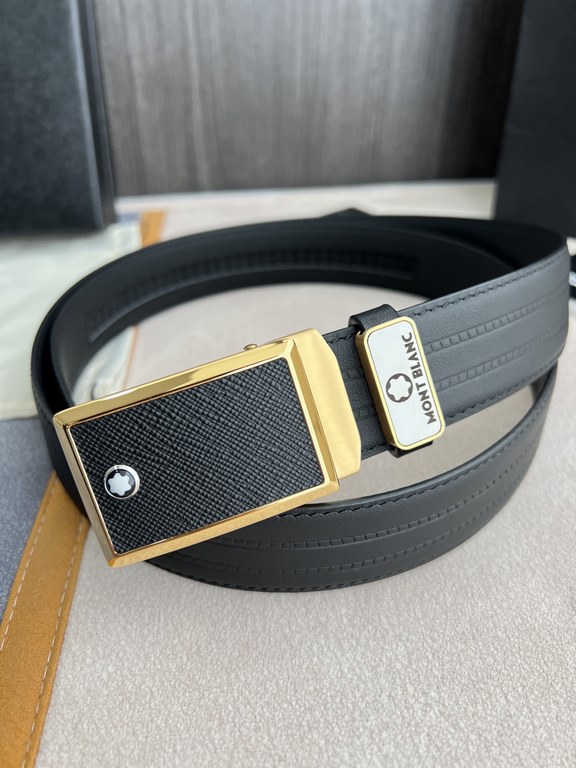 Name Montblanc.Montblanc -belt-automatic-beltModel automatic belt, new pure steel material automatic buckle, double-sided head-layer cowhide physical photography, theMaterial  100% head layer cowhide, guaranteed genuine 