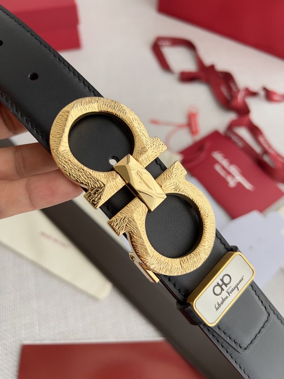 Name Ferragamo.Ferrgamo  belt - belt - original singleModel hanging buckle, the original classic pattern hanging buckle, physical photography, head layer cowhideMaterial  100% head layer cowhide, guaranteed genuine leath