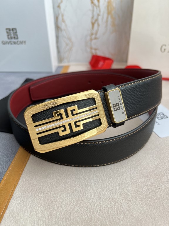 Name Givenchy.GIVENCHY-belt  -belt original singleModel hanging buckle, pure steel material with diamonds buckle head, double-sided head layer cowhideMaterial   100% head layer cowhide, guarantee leather. 24k pure steel 