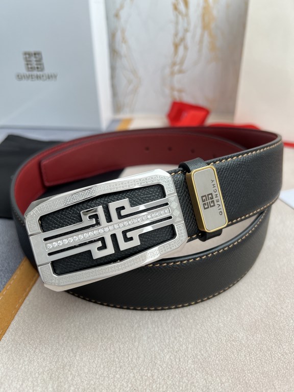 Name Givenchy.GIVENCHY-belt  -belt original singleModel hanging buckle, pure steel material with diamonds buckle head, double-sided head layer cowhideMaterial   100% head layer cowhide, guarantee leather. 24k pure steel 