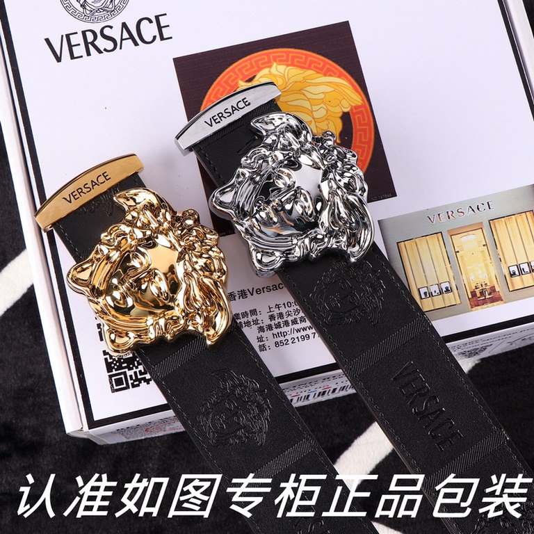 Name Versace...Ver...sace  original single Model recognize as shown counter packaging, send perforator Material  100% head layer cowhide, guaranteed genuine leather. Beauty head, 24k steel buckle  counter the same qualit