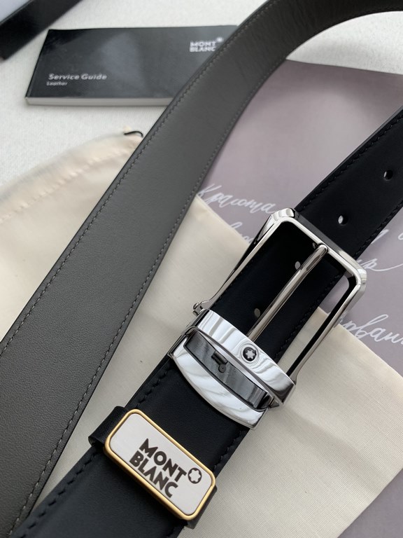 Name Montblanc. Montblanc   original singleModel pin buckle, the original classic boutique pin buckle, physical photography, head layer cowhideMaterial  100% head layer cowhide, guarantee leather.   double-sided availabl