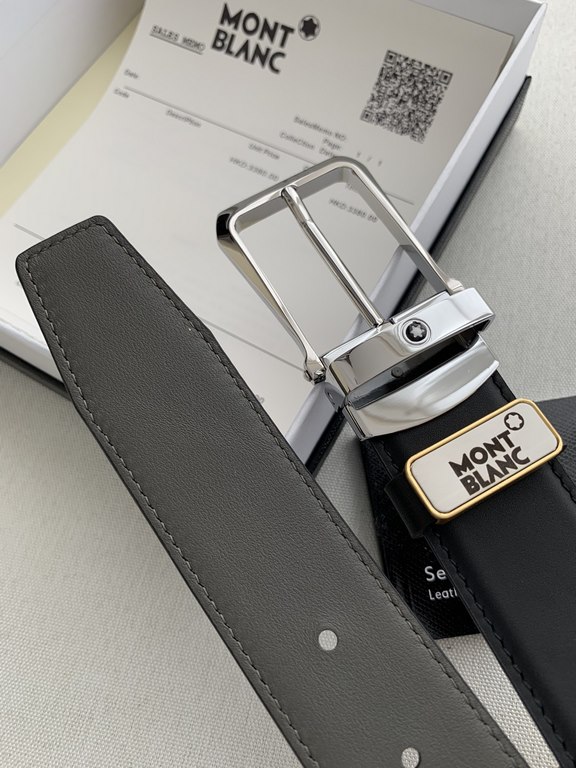 Name Montblanc. Montblanc   original singleModel pin buckle, the original classic boutique pin buckle, physical photography, head layer cowhideMaterial  100% head layer cowhide, guarantee leather.   double-sided availabl