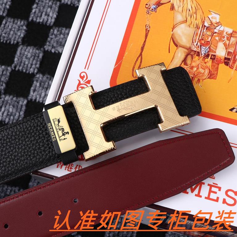 Men's Belt Hermes--Original- Men's belt  100% head layer cowhide, guarantee leather. 24k pure steel buckle   double-sided available  counter the same quality, give away the first choice for self-use   Packaging please re