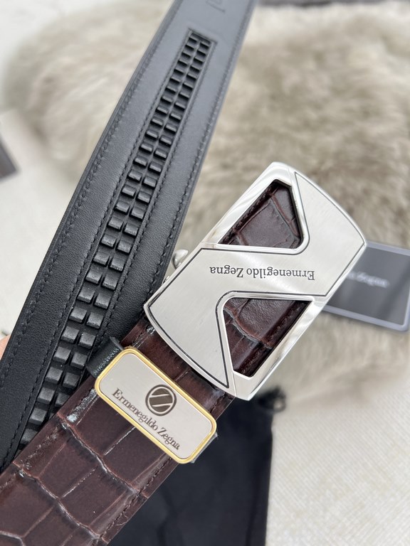 Name Ermenegildo Zelma. Ermenegiido Zelma.   belts-automatic-belts-beltsModel pure steel material automatic buckle, head layer cowhide automatic belt body, physical shootingMaterial   100% head layer cowhide, guarantee l