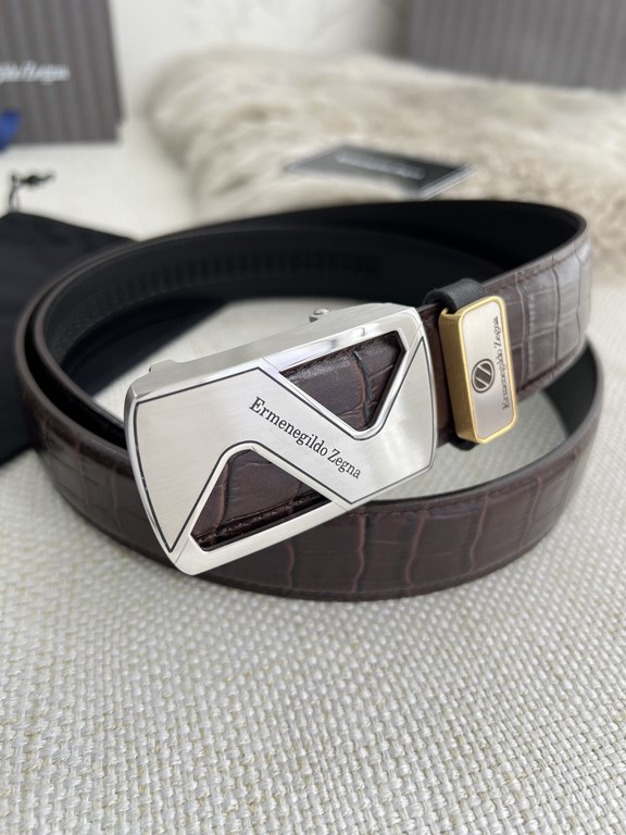 Name Ermenegildo Zelma. Ermenegiido Zelma.   belts-automatic-belts-beltsModel pure steel material automatic buckle, head layer cowhide automatic belt body, physical shootingMaterial   100% head layer cowhide, guarantee l