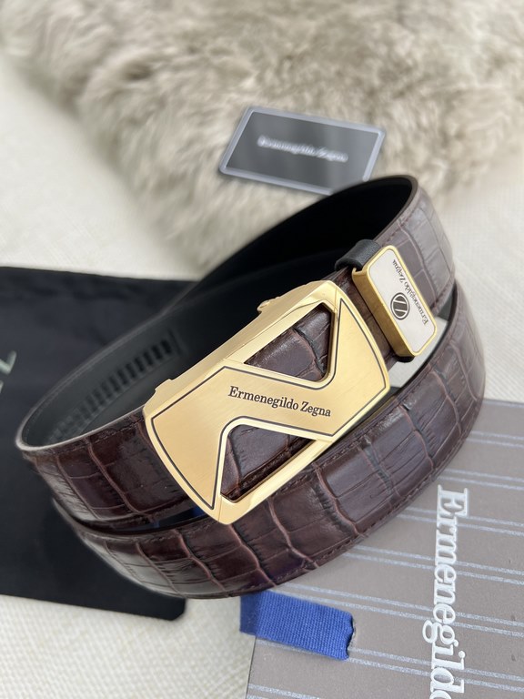 Name Ermenegildo Zelma. Ermenegiido Zelma.   belts-automatic-belts-beltsModel pure steel material automatic buckle, head layer cowhide automatic belt body, physical shootingMaterial   100% head layer cowhide, guarantee l