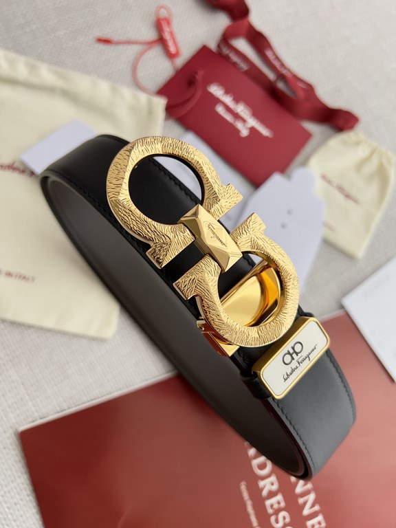 Name Ferragamo.Ferrgamo  belt - belt - original singleModel hanging buckle, the original classic pattern hanging buckle, physical photography, head layer cowhideMaterial  100% head layer cowhide, guaranteed genuine leath