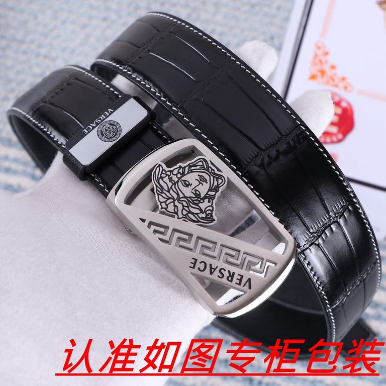 Product name VERSACE.Versace   automatic belt Materials  100% first layer cowhide, guarantee leather. 24k pure steel buckle   double-sided available  the same quality as the counter, give away the first choice for self-u