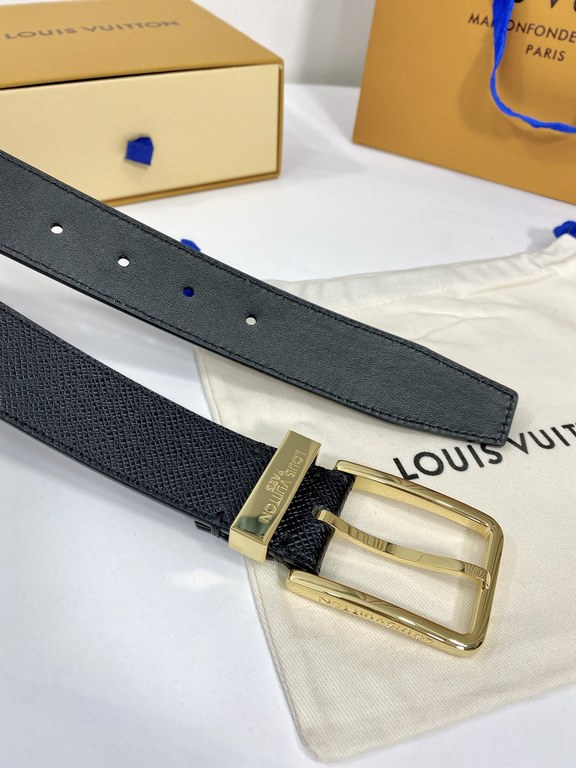 With a full set of packaging gift box   Louis Vuitton original quality classic models belt, Italy imported original first layer cowhide, boutique brass pin buckle, fashionable versatile never out of fashion, width 3.5cm