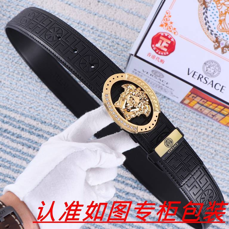 Product name VERSACE. Versace   original single Materials  100% first layer cowhide, guarantee leather. 24k pure steel buckle   double-sided available  counter the same quality, send a person for personal use preferred  