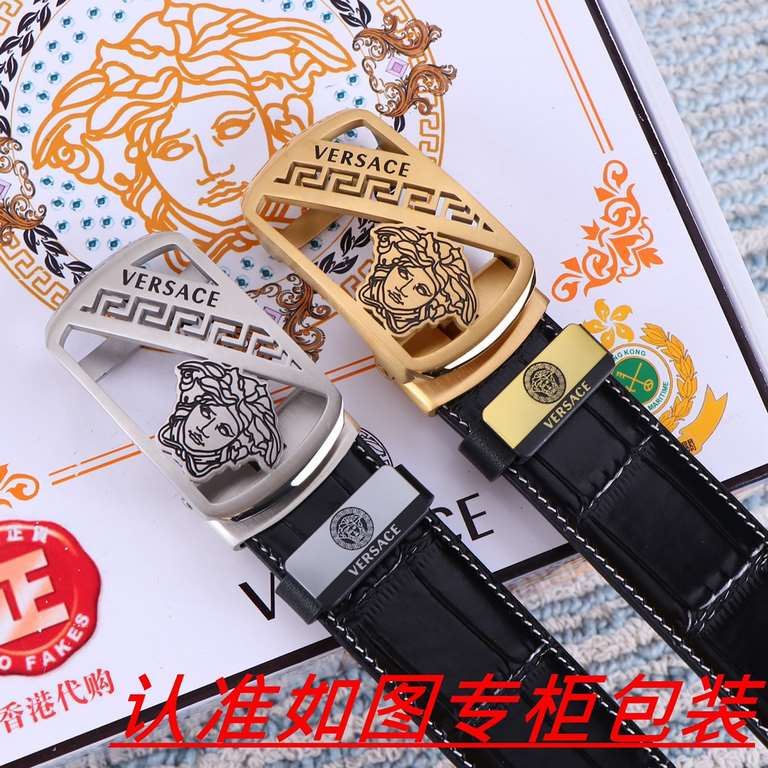 Product name VERSACE.Versace   automatic belt Materials  100% first layer cowhide, guarantee leather. 24k pure steel buckle   double-sided available  the same quality as the counter, give away the first choice for self-u