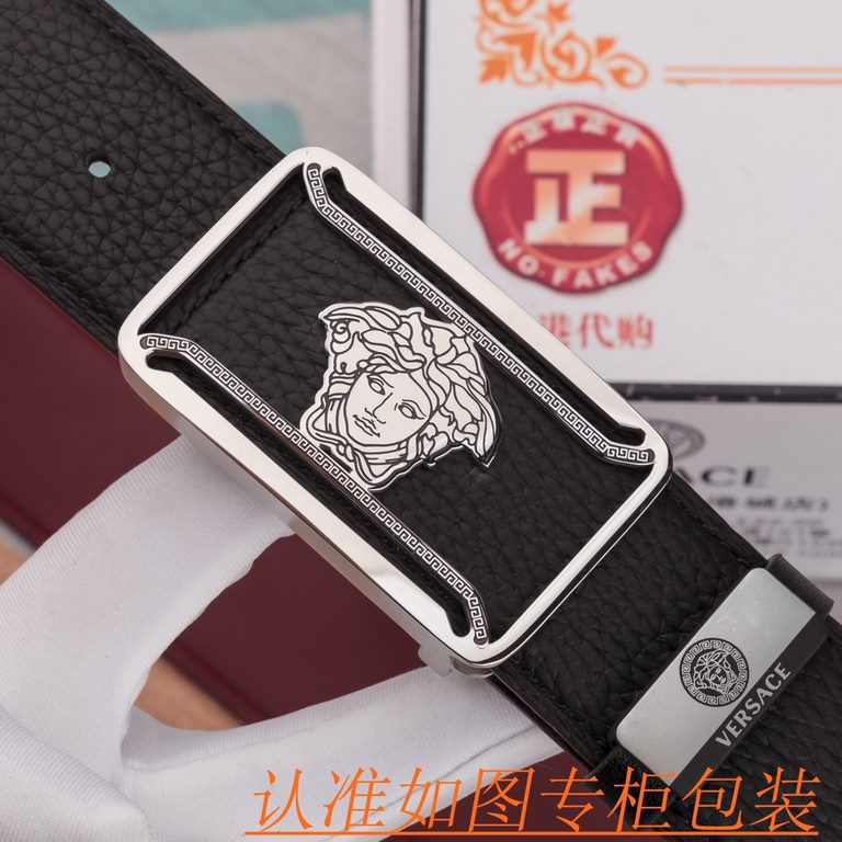 Name Versace - belt   original single - belt- Materials  100% head layer cowhide belt, guaranteed leather belt, counter original single quality, fine workmanship, gift self-use preferred  Packaging please recognize the c