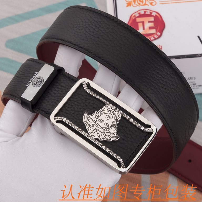 Name Versace - belt   original single - belt- Materials  100% head layer cowhide belt, guaranteed leather belt, counter original single quality, fine workmanship, gift self-use preferred  Packaging please recognize the c