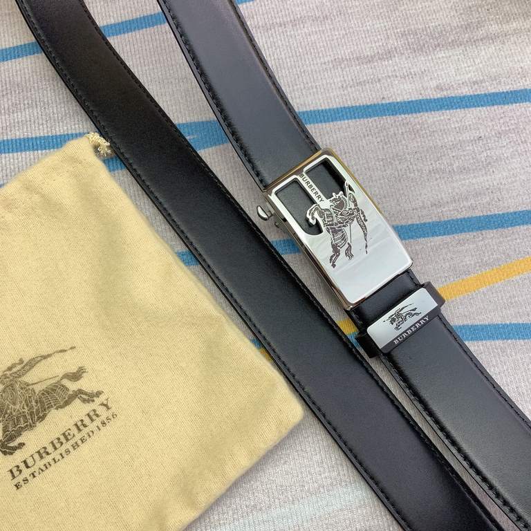 Name Burberry   original single automatic beltMaterial the original single cowhide belt Percentage of the first layer of cowhide belt  guarantee leather, 24K pure steel buckle, the counter original single quality, fine w