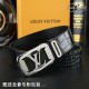 High-end quality, real shot Lots with a full set of packaging Brand L@V overseas original single button material two-color steel buckle  Belt body texture front 38mm width using imported first layer cross grain cowhide b