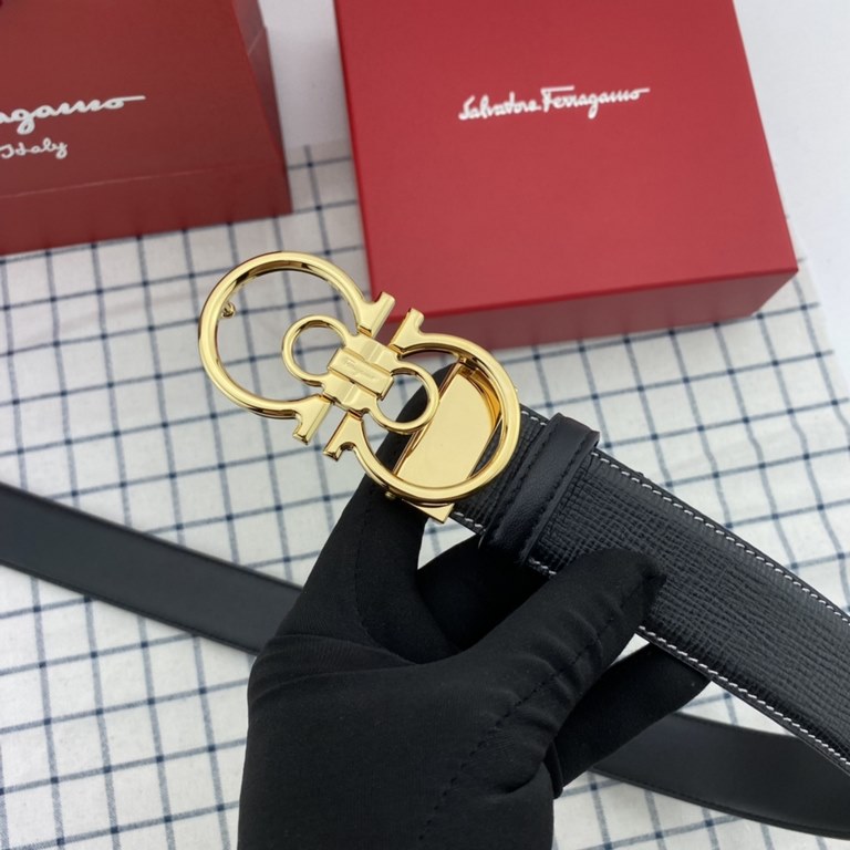 . With full set of packaging gift box   Ferragamo Belt 35mm Imported first layer flower leather. Counter line with new steel buckle.