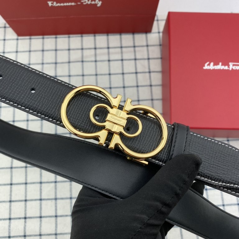 . With full set of packaging gift box   Ferragamo Belt 35mm Imported first layer flower leather. Counter line with new steel buckle.