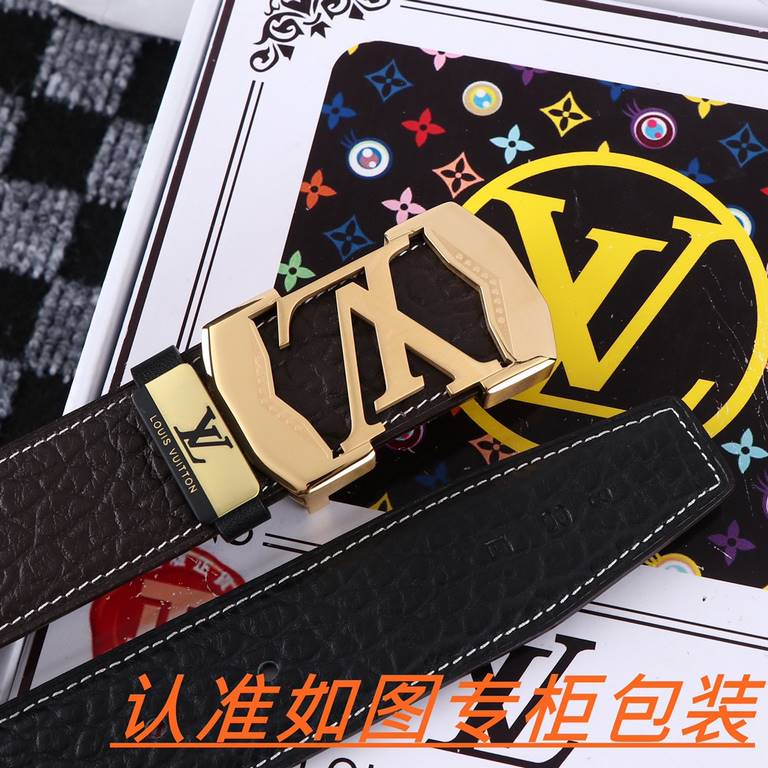 Name LV... Louis ... Wieden original Materials  100% first layer cowhide, guarantee leather. 24k pure steel buckle   double sided available  counter the same quality, give away the first choice for personal use   Packagi