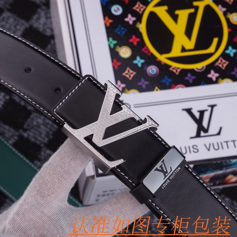 Product name LV-Lewisdon belt   original single belt- Materials  100% head layer cowhide belt, guaranteed leather belt, counter original single quality, fine workmanship, gift self-use first choice  Packaging please reco