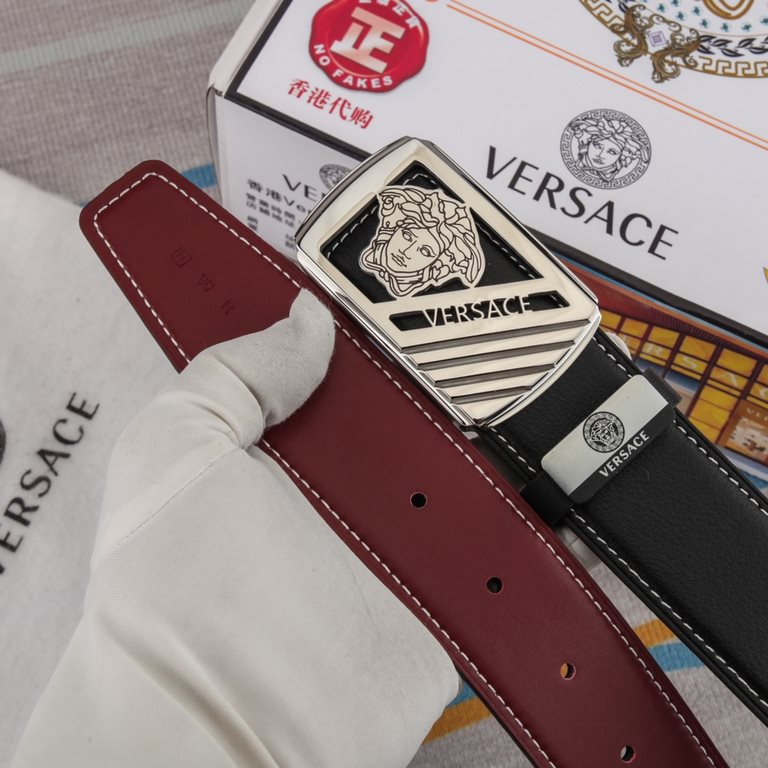 Name VERSACE.Material the original single cowhide belt Percentage of the first layer of cowhide belt  guarantee leather, 24K pure steel buckle, counter original single quality, fine workmanship, fashionable big names, se