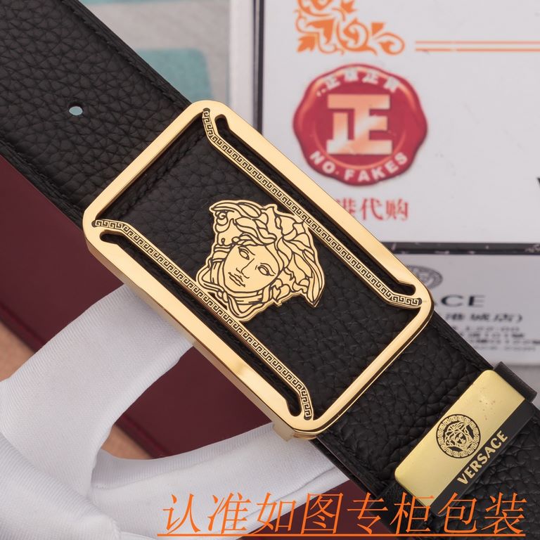 Name Versace - belt   original single - belt- Materials  100% head layer cowhide belt, guaranteed leather belt, counter original single quality, fine workmanship, gift self-use preferred  Packaging please recognize the c