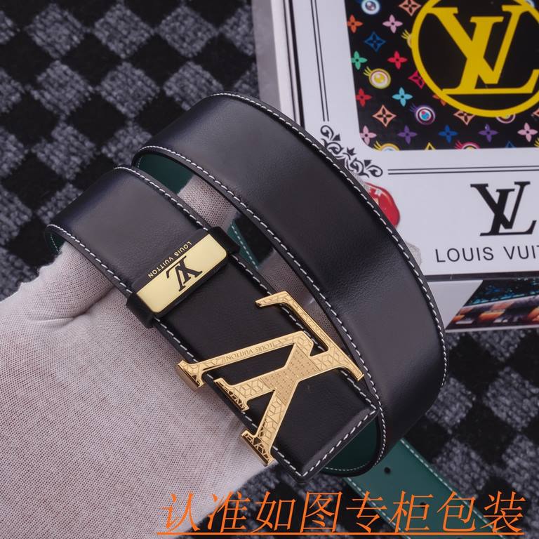 Product name LV-Lewisdon belt   original single belt- Materials  100% head layer cowhide belt, guaranteed leather belt, counter original single quality, fine workmanship, gift self-use first choice  Packaging please reco