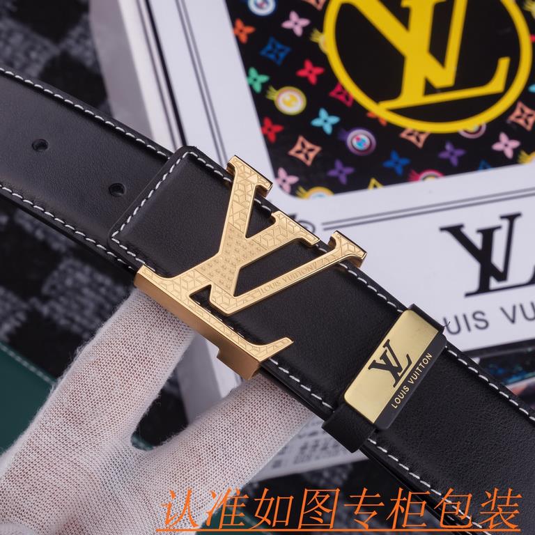 Product name LV-Lewisdon belt   original single belt- Materials  100% head layer cowhide belt, guaranteed leather belt, counter original single quality, fine workmanship, gift self-use first choice  Packaging please reco