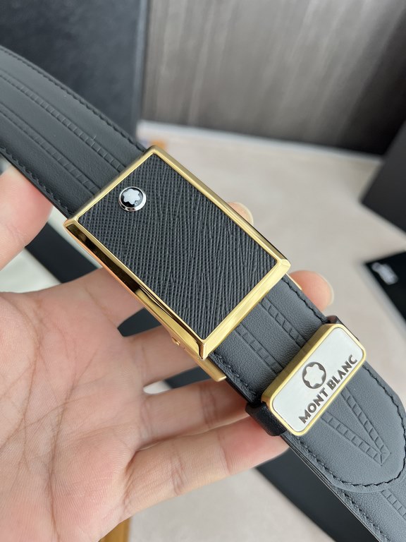 Name Montblanc.Montblanc -belt-automatic-beltModel automatic belt, new pure steel material automatic buckle, double-sided head-layer cowhide physical photography, theMaterial  100% head layer cowhide, guaranteed genuine 