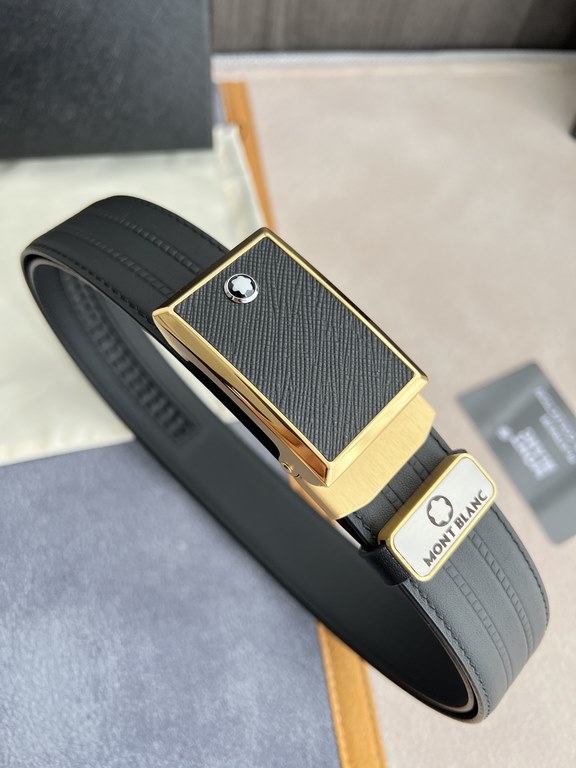 Name Montblanc.Montblanc -belt-automatic-beltModel automatic belt, new pure steel material automatic buckle, double-sided head-layer cowhide physical photography, theMaterial  100% head layer cowhide, guaranteed genuine 