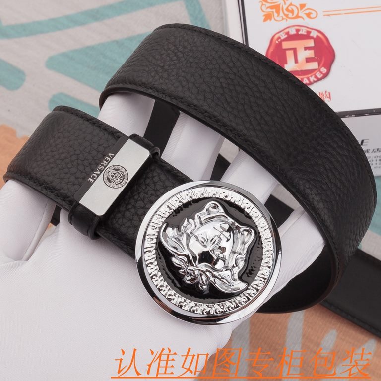 Name Versace - belt   original single - belt- Materials  100% head layer cowhide belt, guaranteed leather belt, counter original single quality, fine workmanship, gift self-use preferred  Packaging please recognize the c