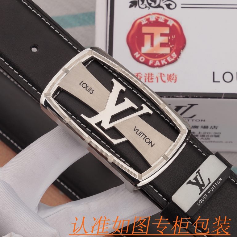 Product name LV-belt   original single-belt- Materials  100% head layer cowhide belt, guaranteed genuine leather belt, counter original single quality, fine workmanship, fashionable big brand, gift for self-use preferred