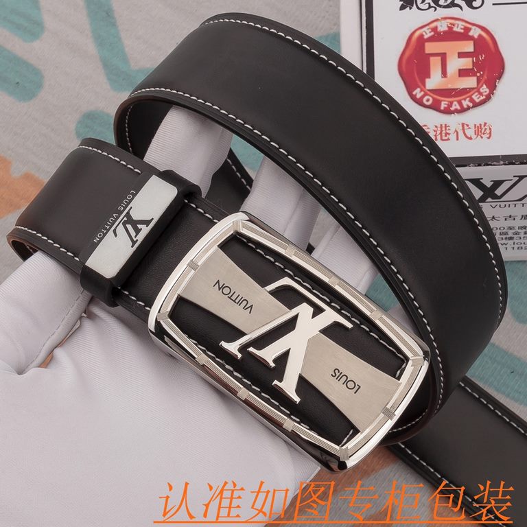 Product name LV-belt   original single-belt- Materials  100% head layer cowhide belt, guaranteed genuine leather belt, counter original single quality, fine workmanship, fashionable big brand, gift for self-use preferred