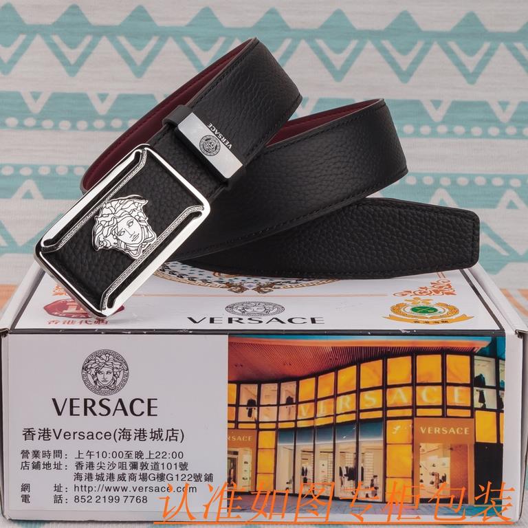 Name Versace - belt   original single - belt- Materials  100% head layer cowhide belt, guaranteed leather belt, counter original single quality, fine workmanship, gift self-use preferred  Packaging please recognize the c