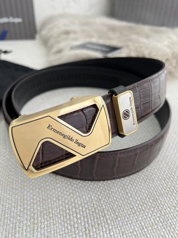 Name Ermenegildo Zelma. Ermenegiido Zelma.   belts-automatic-belts-beltsModel pure steel material automatic buckle, head layer cowhide automatic belt body, physical shootingMaterial   100% head layer cowhide, guarantee l