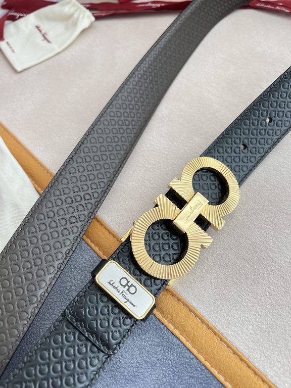 Name Ferragamo.Ferrgamo  belt - belt - original singleModel hanging buckle, classic hanging buckle made of pure copper, physical photography, head layer cowhideMaterial  100% head layer cowhide, guaranteed genuine leathe