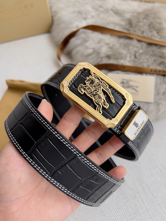 Name Burberry   belt - belt - original singleModel hanging buckle, classic pure steel material with diamonds hanging buckle, physical photography, head layer cowhideMaterial  100% head layer cowhide, guaranteed genuine l