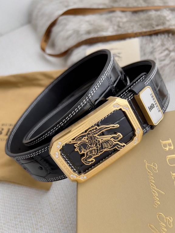 Name Burberry   belt - belt - original singleModel hanging buckle, classic pure steel material with diamonds hanging buckle, physical photography, head layer cowhideMaterial  100% head layer cowhide, guaranteed genuine l