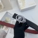 Comes in a fully wrapped gift box  Versace. Men's Flower Leather Belt 38mm Both sides imported flower leather leather pressed. Can be used on both sides Counter alignment With new buckle