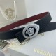 Comes in a fully wrapped gift box  Versace. Men's Flower Leather Belt 38mm Both sides imported flower leather leather pressed. Can be used on both sides Counter alignment With new buckle