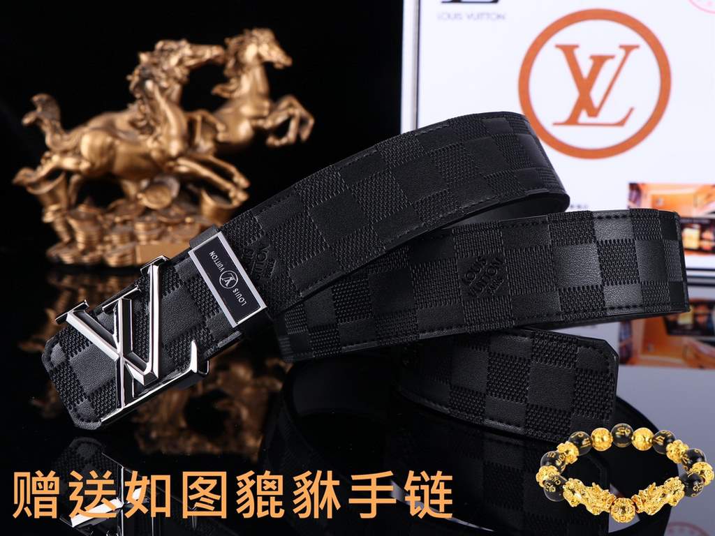 Belt LV... Louis ... WiedenOriginal  Belt  100% first layer cowhide, guarantee leather. 24k pure steel buckle   double-sided available  counter equivalent quality, give away the first choice of self-use  Packaging please