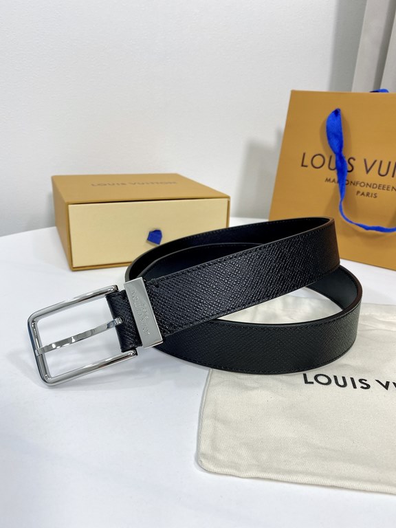 With a full set of packaging gift box   Louis Vuitton original quality classic models belt, Italy imported original first layer cowhide, boutique brass pin buckle, fashionable versatile never out of fashion, width 3.5cm