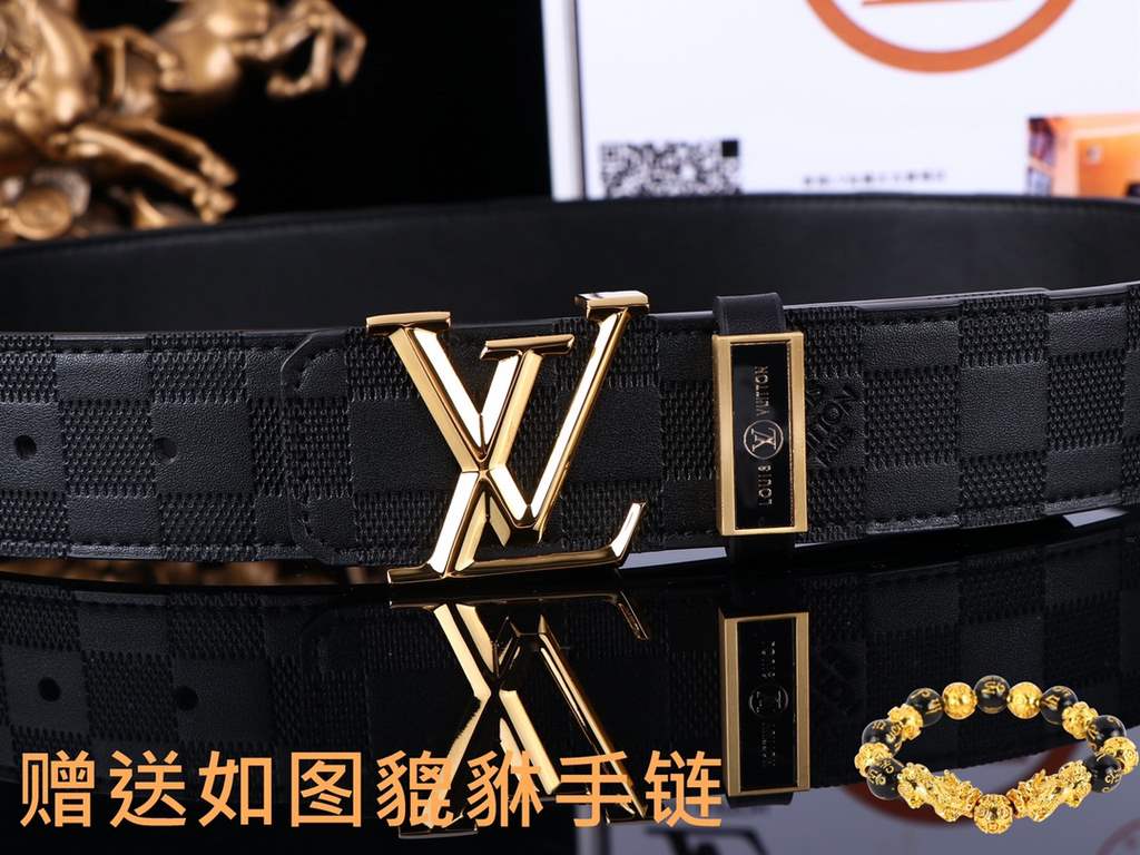 Belt LV... Louis ... WiedenOriginal  Belt  100% first layer cowhide, guarantee leather. 24k pure steel buckle   double-sided available  counter equivalent quality, give away the first choice of self-use  Packaging please