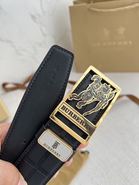 Name Burberry   belt - belt - original singleModel hanging buckle, classic pure steel material hanging buckle, physical photography, head layer cowhideMaterial  100% head layer cowhide, guaranteed genuine leather.   doub