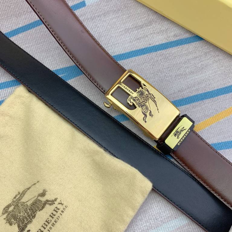 Name Burberry   original single automatic beltMaterial the original single cowhide belt Percentage of the first layer of cowhide belt  guarantee leather, 24K pure steel buckle, the counter original single quality, fine w