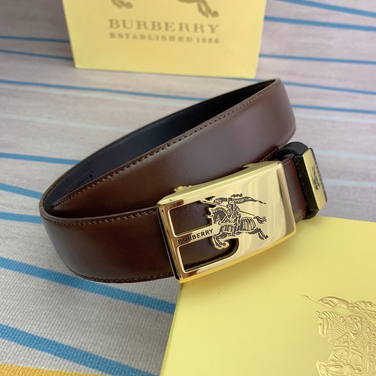 Name Burberry   original single automatic beltMaterial the original single cowhide belt Percentage of the first layer of cowhide belt  guarantee leather, 24K pure steel buckle, the counter original single quality, fine w