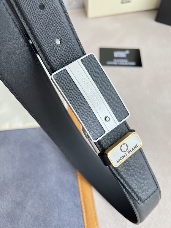 Name Montblanc. Montblanc   original single - belt - beltModel hanging buckle, the new original classic classic boutique paste leather hanging buckle, physical shooting, the original head layer cowhideMaterial  100% head